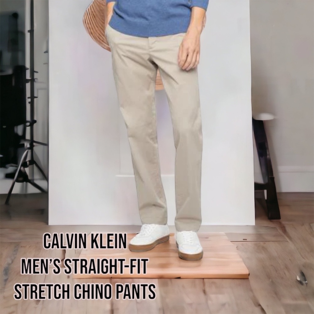 Calvin Klein Men's Straight-Fit Stretch Chino Pants